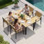 Ensemble repas de patio 5 pièces avec trou pour parasol-131298528-131298531