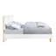 Grand lit gris à finition brillante avec motif ondulé, aucun sommier tapissier requis et pieds en métal robustes-790651692-790651694