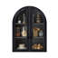Châtelier mural arqué avec portes en verre trempé et étagère réglable-542411945
