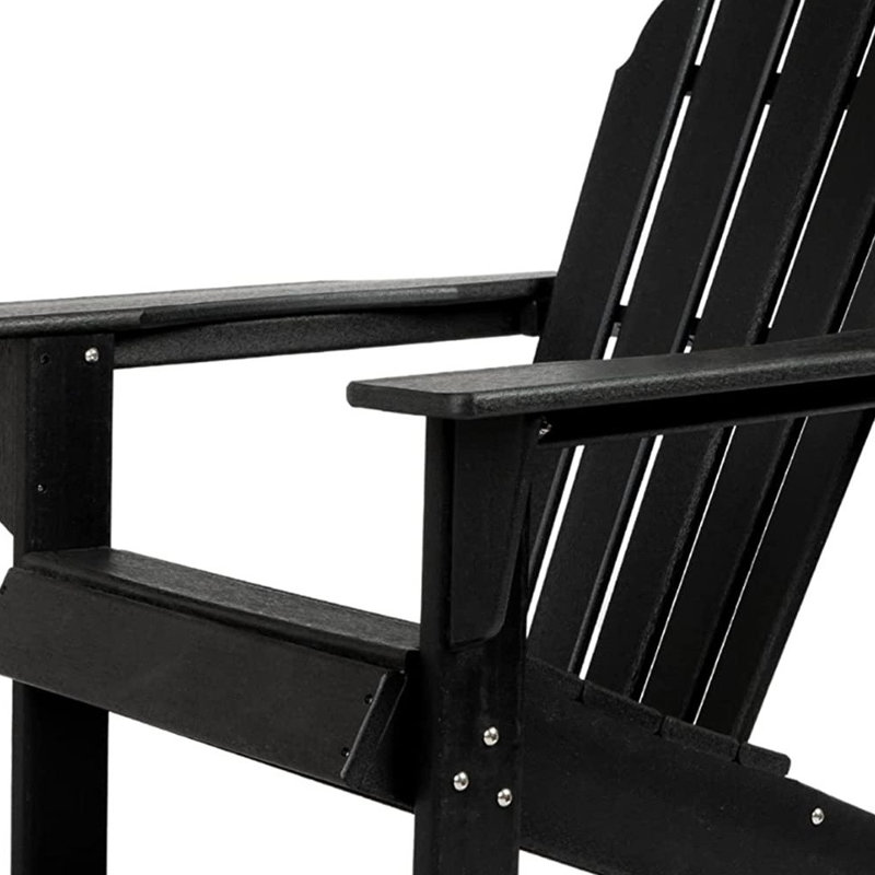 Chaise Adirondack 32 po en plastique robuste, Noir