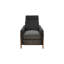 Tacara Grey Ergonomic 3-Position Manual Recliner with Solid Wood Frame and Natural Oak Legs-106632324