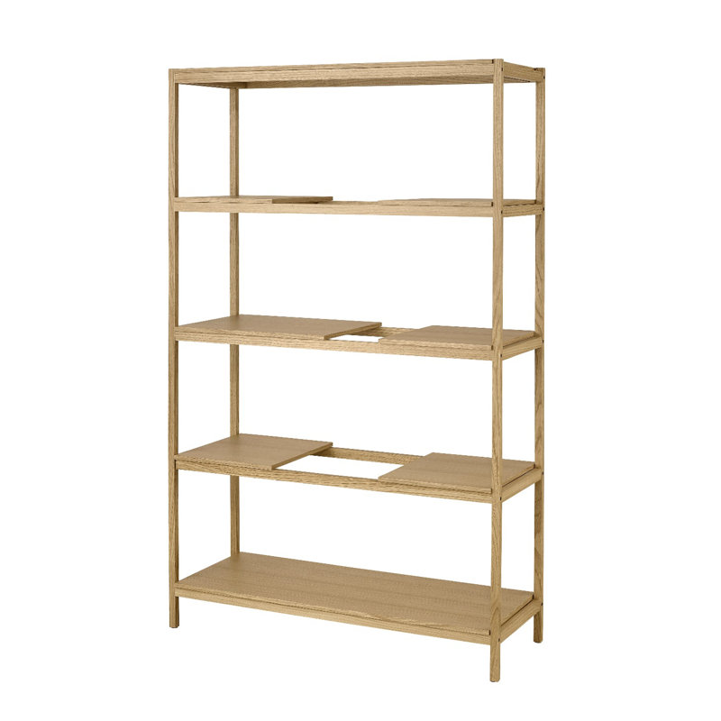 SUKOYA Bookcase, (5 Shelves) 67"H x 41.4"W x 15.8"D, Brown