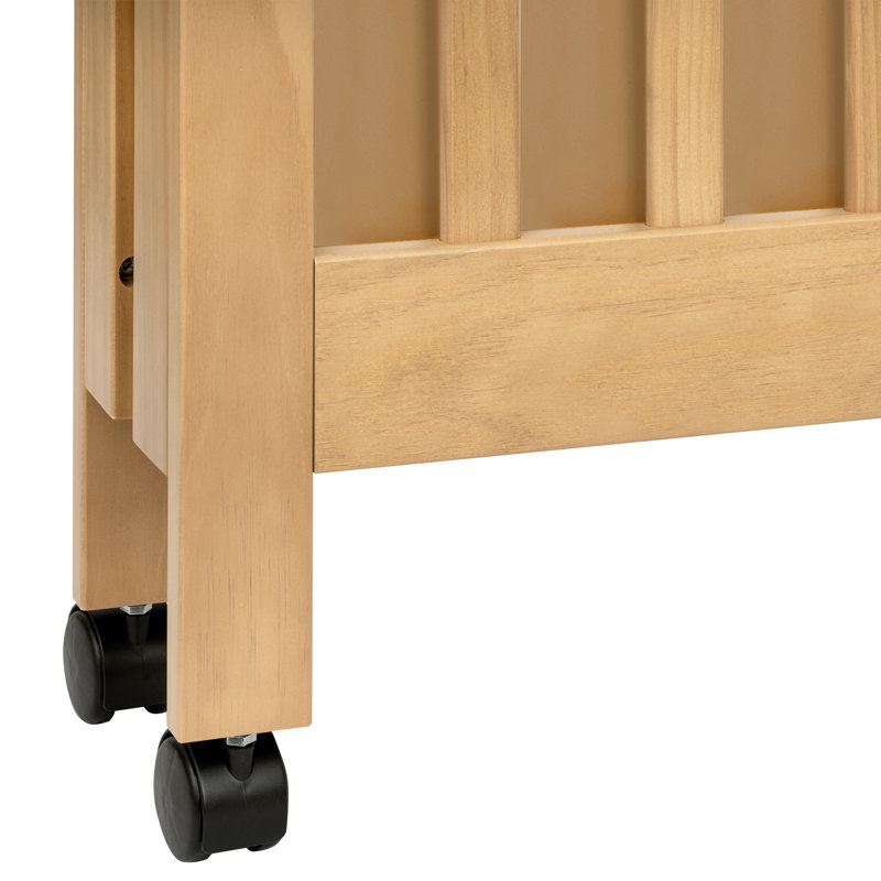 Maki 2-in-1 Convertible Portable Crib, Honey