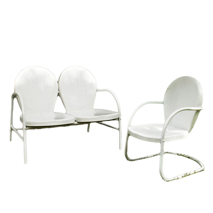 Burley 2 Piece Sofa Seating Group, White