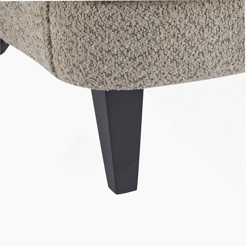 Fauteuil club rembourré Gerald Boucle, Bouclette brune