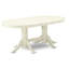 Ensemble de salle à manger 7 pièces comprenant une table ovale avec rallonge papillon et 6 chaises en bois, 101,6 x 193,3 cm, blanc lin-1567395610