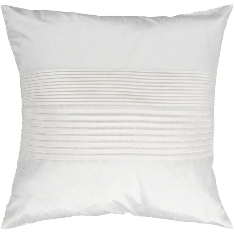 Pleats Pillow Cover, 22" x 22", White