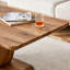 Minimalist Square & Rectangular Coffee Table - , Wood, Stable Base Modern Wood Pair Rectangular, Functional Elegant