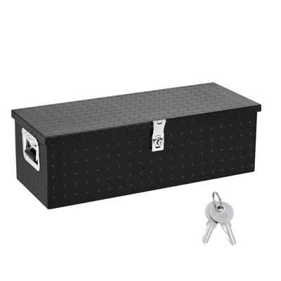 Ensemble de boîte à outils en métal, coffre de rangement robuste pour lit de camion, organisateur verrouillable sécuritaire pour la remorque, le véhicule récréatif, le garage et le chantier