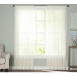 Kober Solid Sheer Rod Pocket Curtain Panels