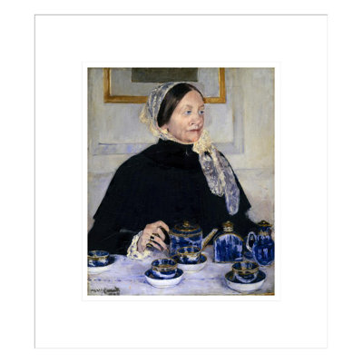 Lady at the Tea Table by Mary Cassatt -Framed Giclee Print