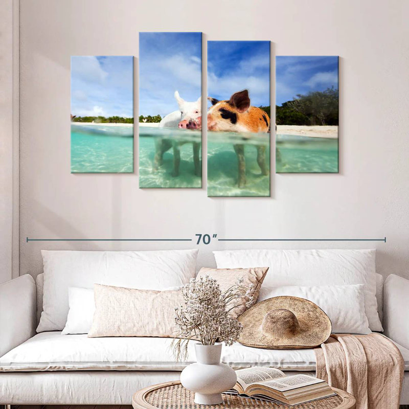Porcs Bahamas Life, H 32 po x l 52 po