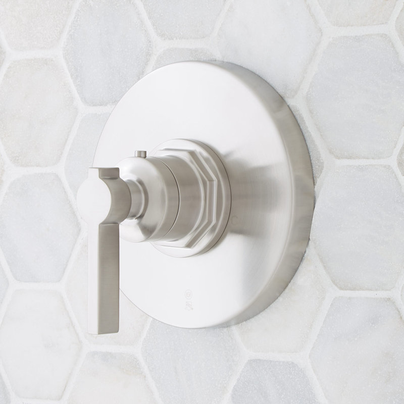 Signature Hardware Greyfield Thermostatic Trim & .5" Valve, 0.5", Brushed Nickel