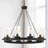 Knowle 10 - Light Dimmable Outdoor Ceiling Lighting Wagon Wheel Chandelier