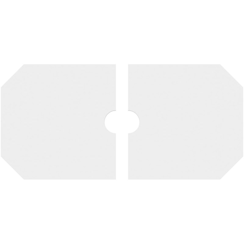 10"W x 5"H x 2"ID x 3 1/2"C x 1"P Emerald Architectural Grade PVC Contemporary Ceiling Medallion, Two Piece
