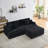 Modern Sofa With 4 Throw Pillows