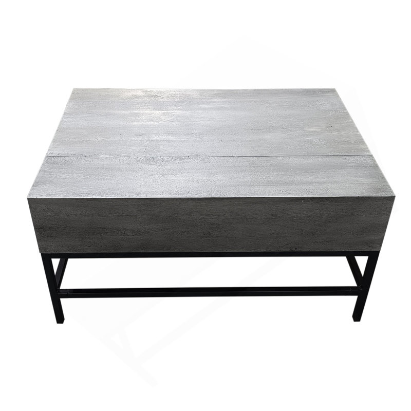 Table basse à plateau relevable gris