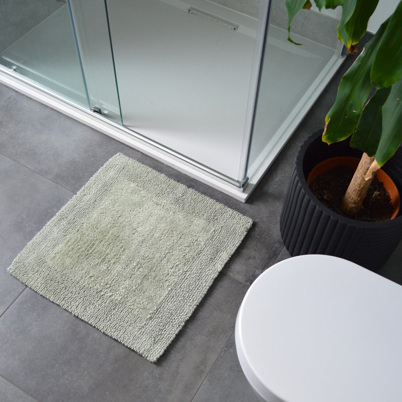 Nagelly Reversible Square Bath Mat, Sage Green
