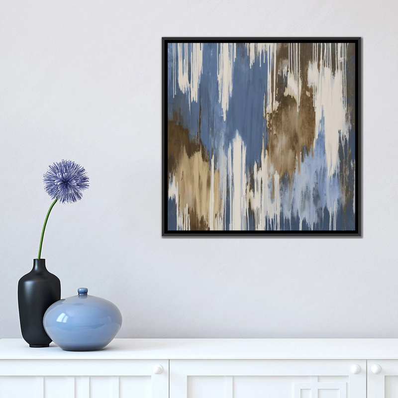 « flamme », reproduction sur toile, H 18 po x l 18 po x P 1,5 po, Toile avec cadre noir, Pas de tapis