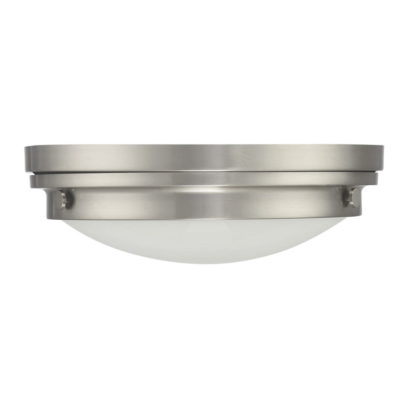 Alastair 3-Light 15" Flush Mount in Satin Nickel, Satin Nickel