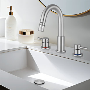 Robinet de salle de bain à 2 fonctions avec douchette rétractable et drain