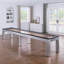 Playcraft Genoa 12’ Pro-Series Shuffleboard, Walnut on Silver-357763962-354318843
