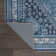 Dalyan Geometric Medallions Machine-Washable Blue/Gray Rug