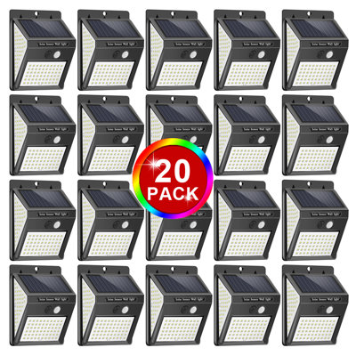 .55 Watt LED Solar Power Dusk to Dawn Battery Operated Outdoor Security Wall Pack with Motion Sensor (Pack of 144)