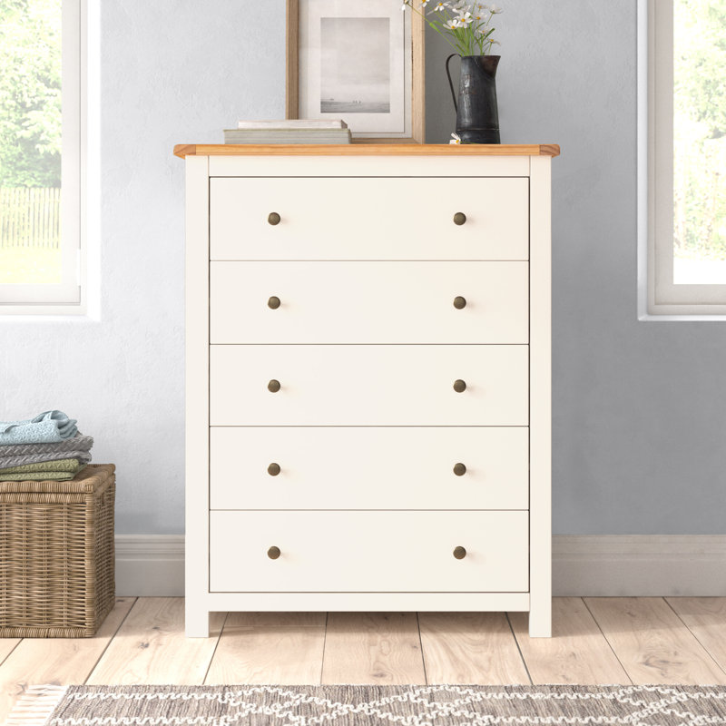 Hendrix 90 cm W Chest of 5 Drawers