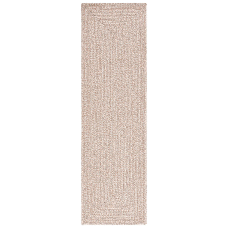 Tapis bleu foncé / ivoire tissé à la main Trombetta, Natural, Tapis de couloir 2 pi 3 po x 12 pi