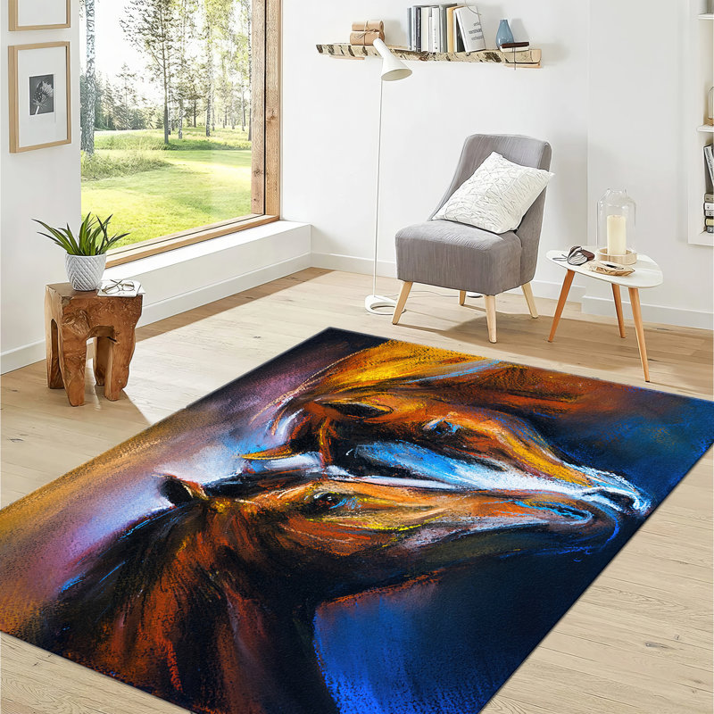 Chic Bohemian Design With Pile Soft Printed Rug for Stylish Home Decor Enhancing Beauty of Any Room, Rectangle 3'3" x 6'7"