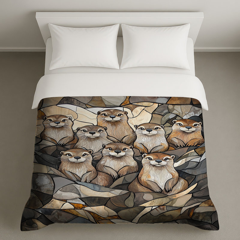 Housse de couette Otters Bedding, Lit simple