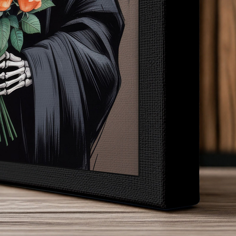 Death's Roses Dark - Wrapped Canvas, Black Border, 30x20 - 76.2 x 50.8 cm