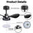 24 in. Indoor Ceiling Fan with Dimmable LED Light and Remote Control for Bedroom,Living Room-131406494-131406495