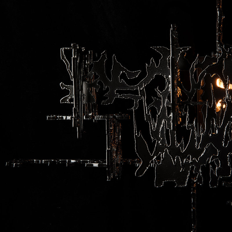 Brutus Aluminum Flush Mounted Sconce, Ink