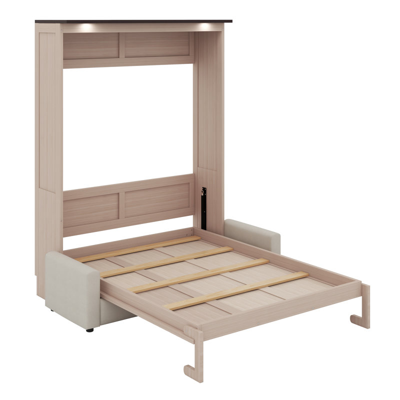 Queen Size Murphy Bed With Sofa And LED