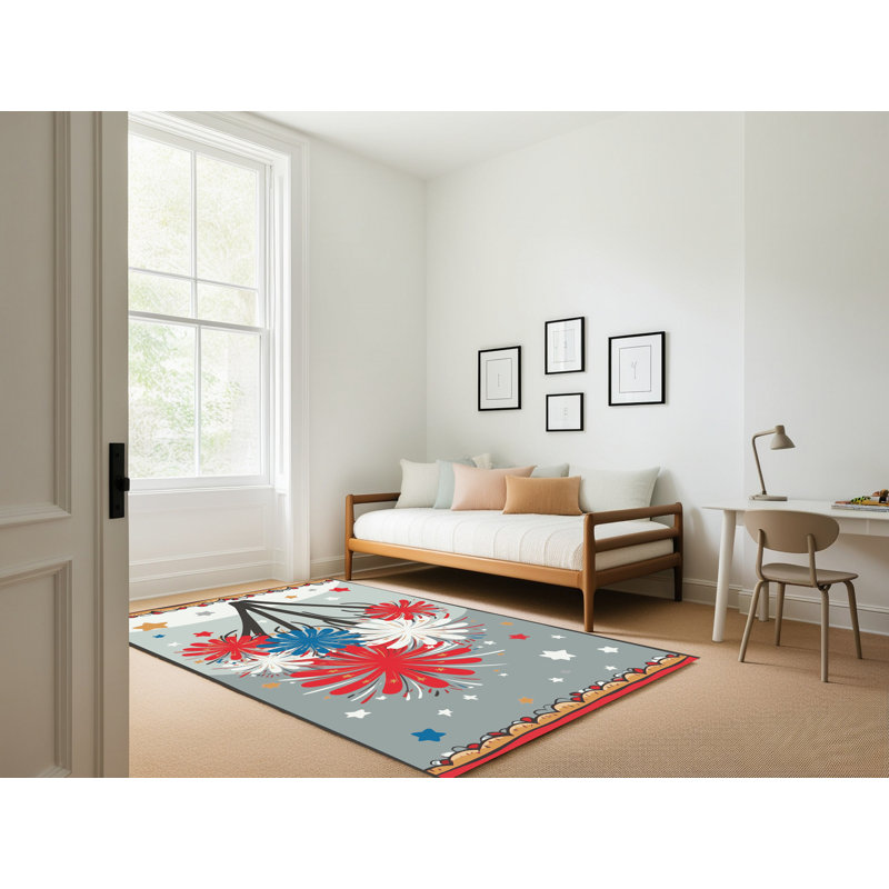 Tapis vacances des fêtes The Holiday Aisle®, Rectangulaire 8 pi x 10 pi