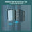 32"W X 72"H Fold Frameless Shower Door With Tempered Glass-123810712