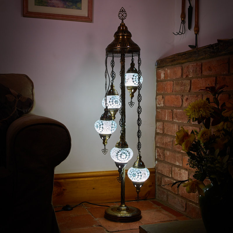 Linneus 124cm Black Lighting Floor Lamp Set