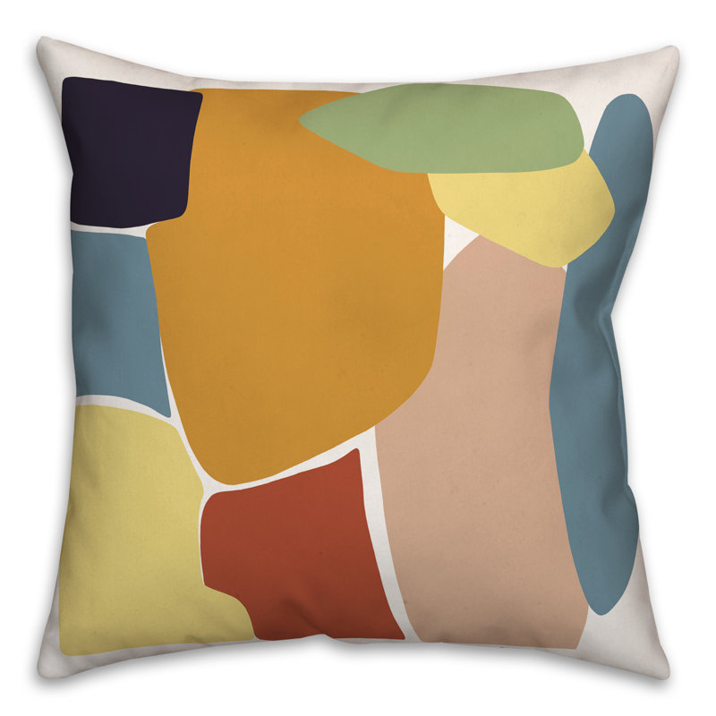 Abstract Outdoor Reversible Throw Pillow