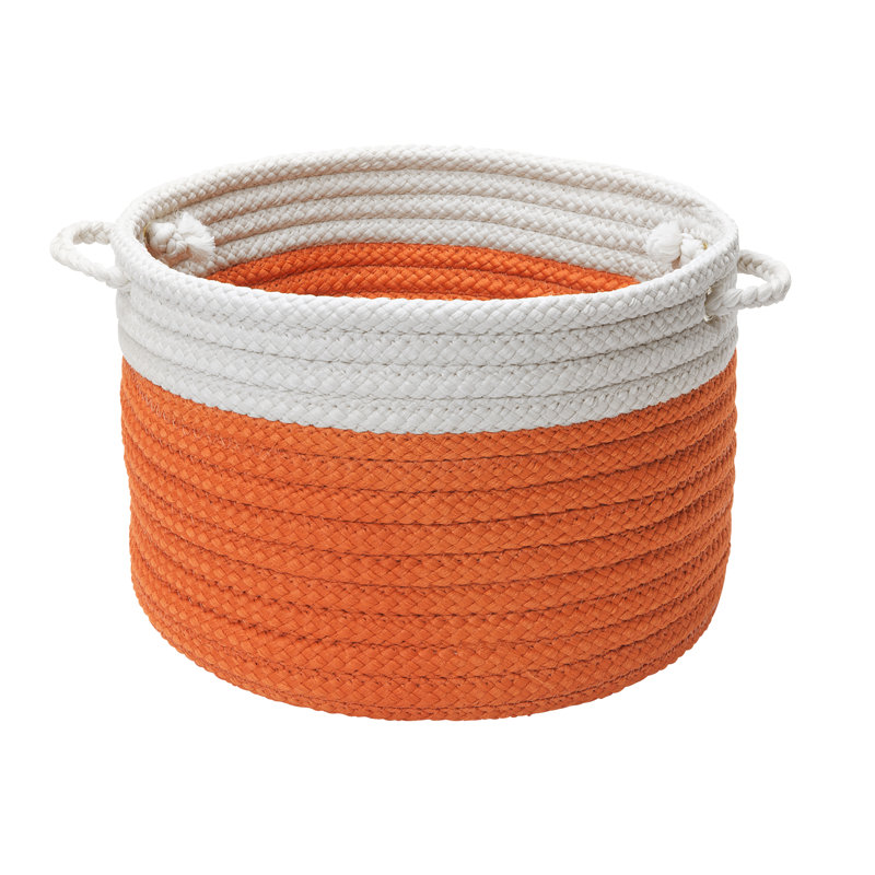 Panier de rangement trempé intérieur / extérieur, H 10 po x l 14 po x P 14 po, Orange