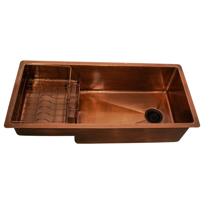 Nantucket Sinks X Studio Dearborn Copper  STEPPE Undermount Kitchen Sink