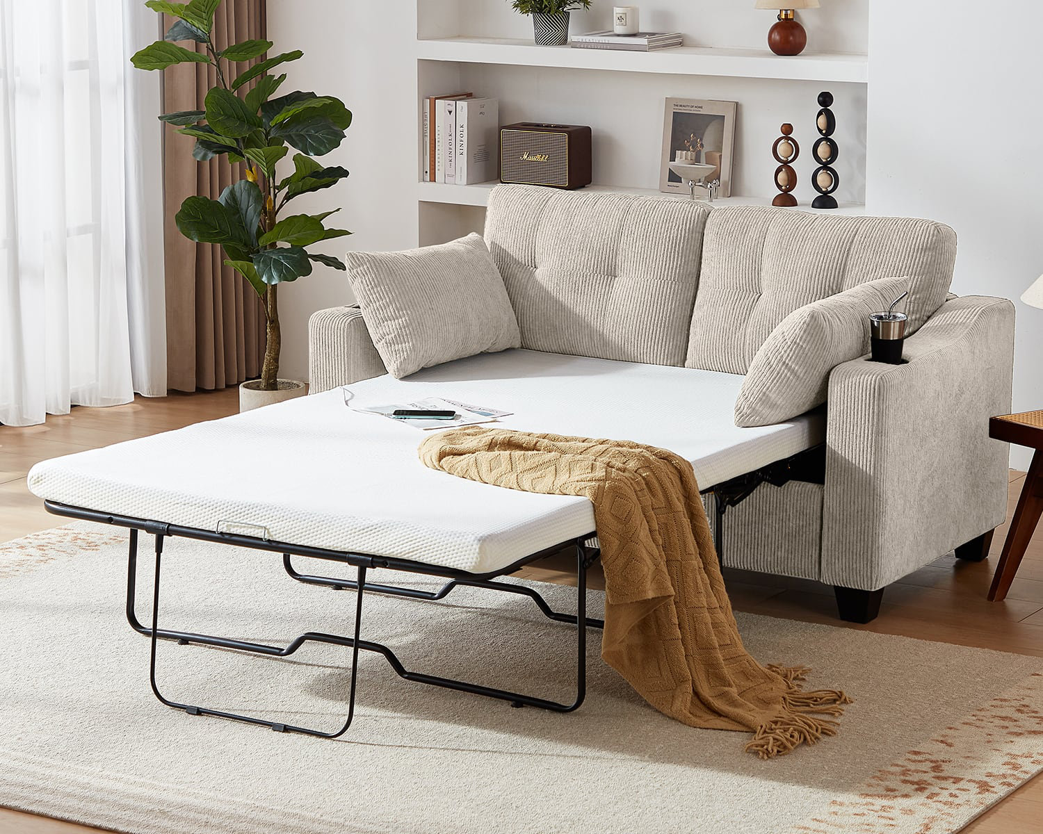Latitude Run® Pull Out Sofa Bed, Sleeper Sofa, 2-In-1 Convertible ...