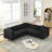 81.5-Inch L-Shaped Sectional Sofa Couch-355767711