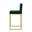 Tabouret à hauteur de comptoir moderne avec dossier plein et pieds robustes en fer, ensemble de 2 chaises de bar polyvalentes-421355963