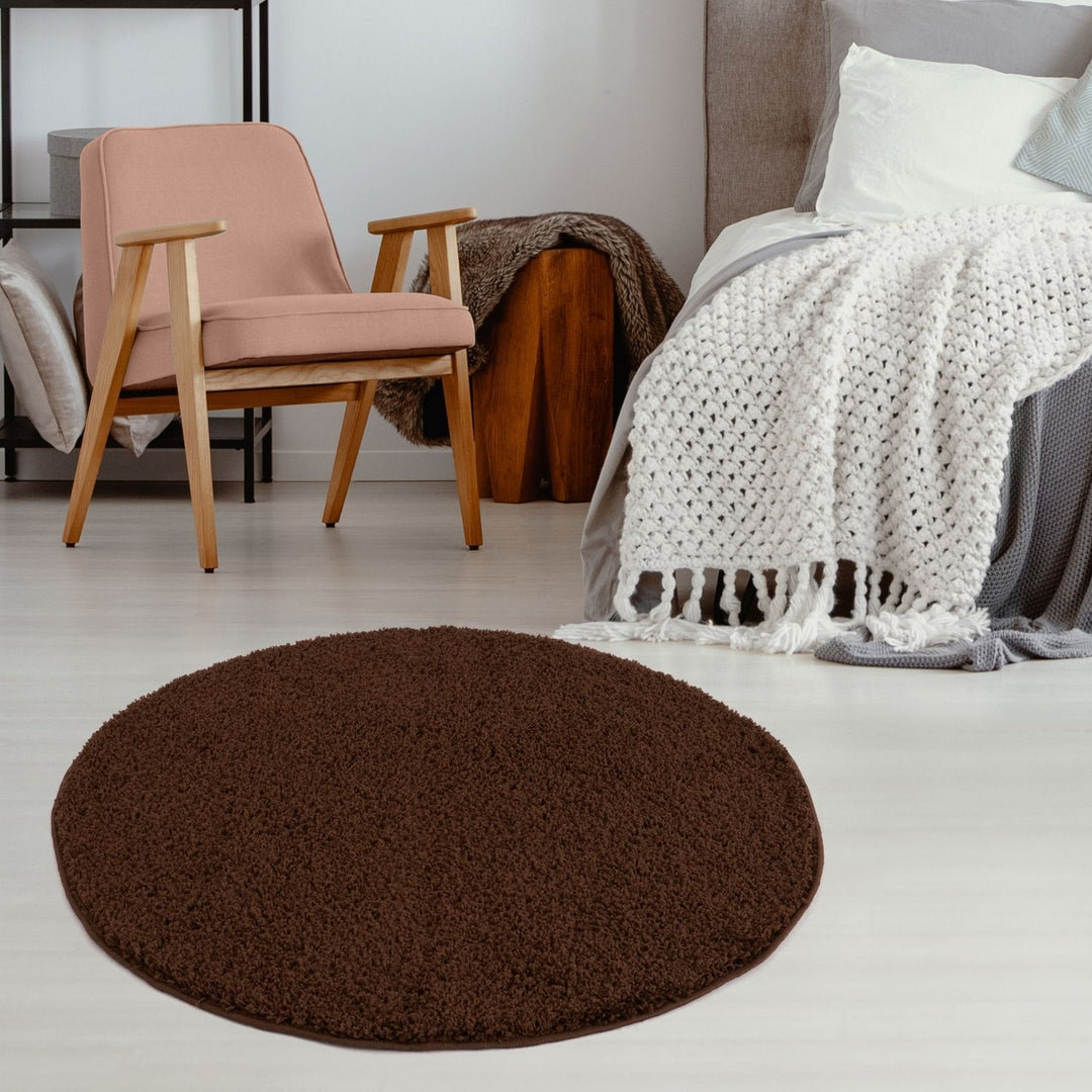 Myshaggy Collection Rugs Solid Design in Brown - Image 2