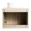 Meuble-lavabo mural 24 po. Chêne blanc avec cuve en céramique. Porte à fermeture en douceur pour un meuble-lavabo moderne