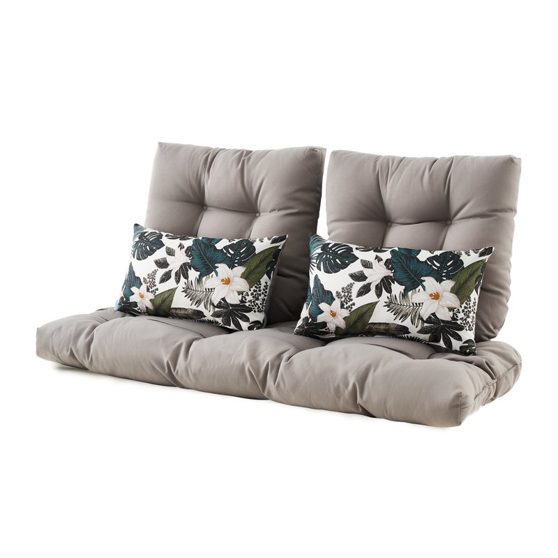 Ensemble de 5 coussins de causeuse en U Cassella, gris