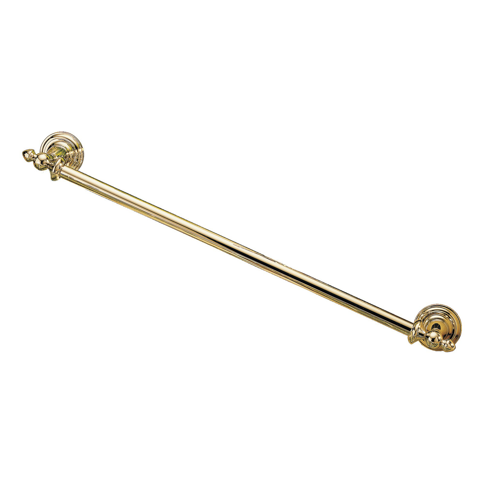 Victorian Wall-Mounted Towel Bar, Brilliance Polished Brass, 24" L