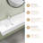 59'' Rectangular Stone Resin Double Bathroom Sink With Faucet Hole
